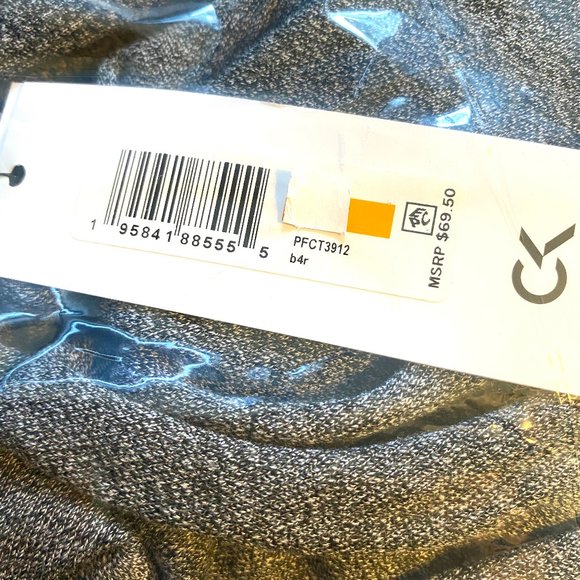 😳SALE😳 Calvin Klein PFCT3912 Women Face Mask Funnel Neck Gray Hoodie Cotton CK - Picture 6 of 6